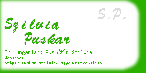 szilvia puskar business card